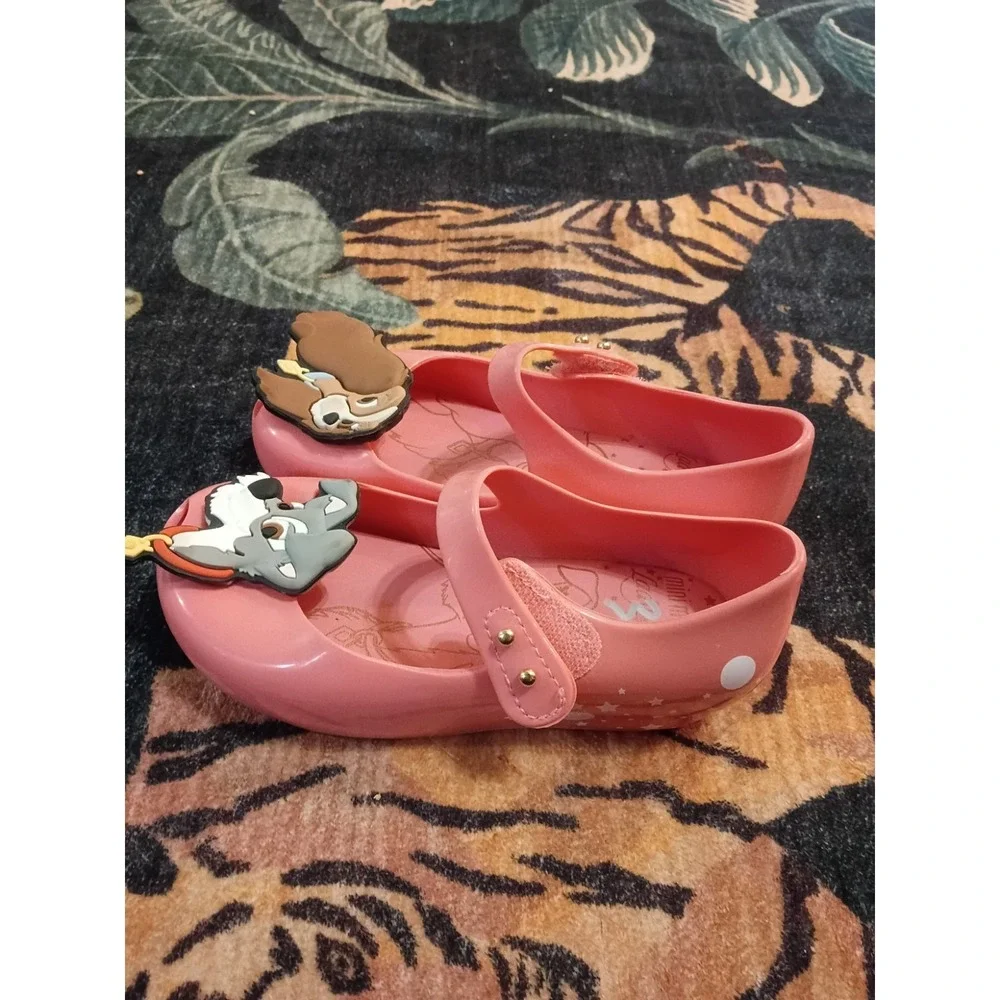 Lady And The Tramp Slippers Toddler Girls Size 10 Pink Mary Janes Mini Melisa